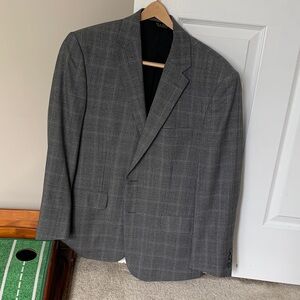 Jos. A. Bank Charcoal Checkered Blazer